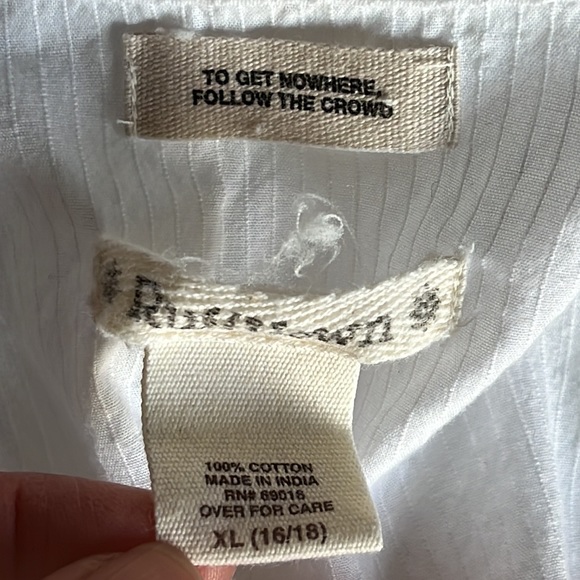 Cotton Ruff Hewn tunic or bathing suit coverup XL - Picture 5 of 10